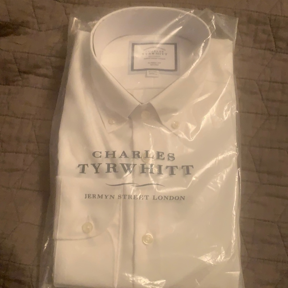 White non iron Charles Tyrwhitt dress shirt